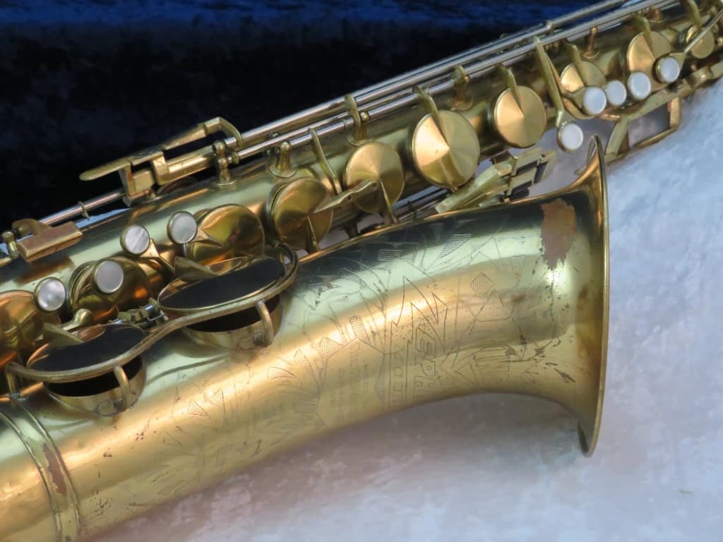 King Zephyr Tenor Saxophone with Art Deco 1936 Serial #188011 King Zephyr Tenor Saxophone with Art Deco 1936 Serial #188011